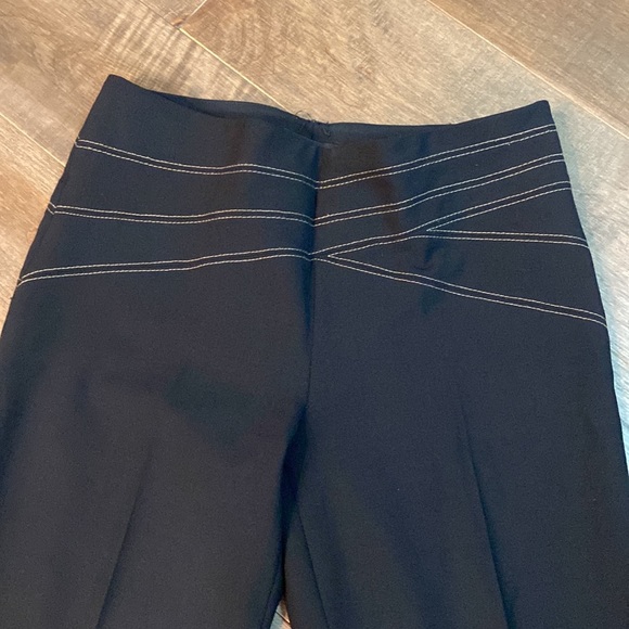 Black with tan detailing BCBG size 0 suit pants (matches listed suit jacket) - Picture 2 of 7